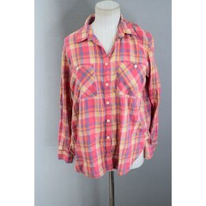 Denim Supply Ralph LaureMedium Plaid Button Up Shirt Pink Blue RL Utility